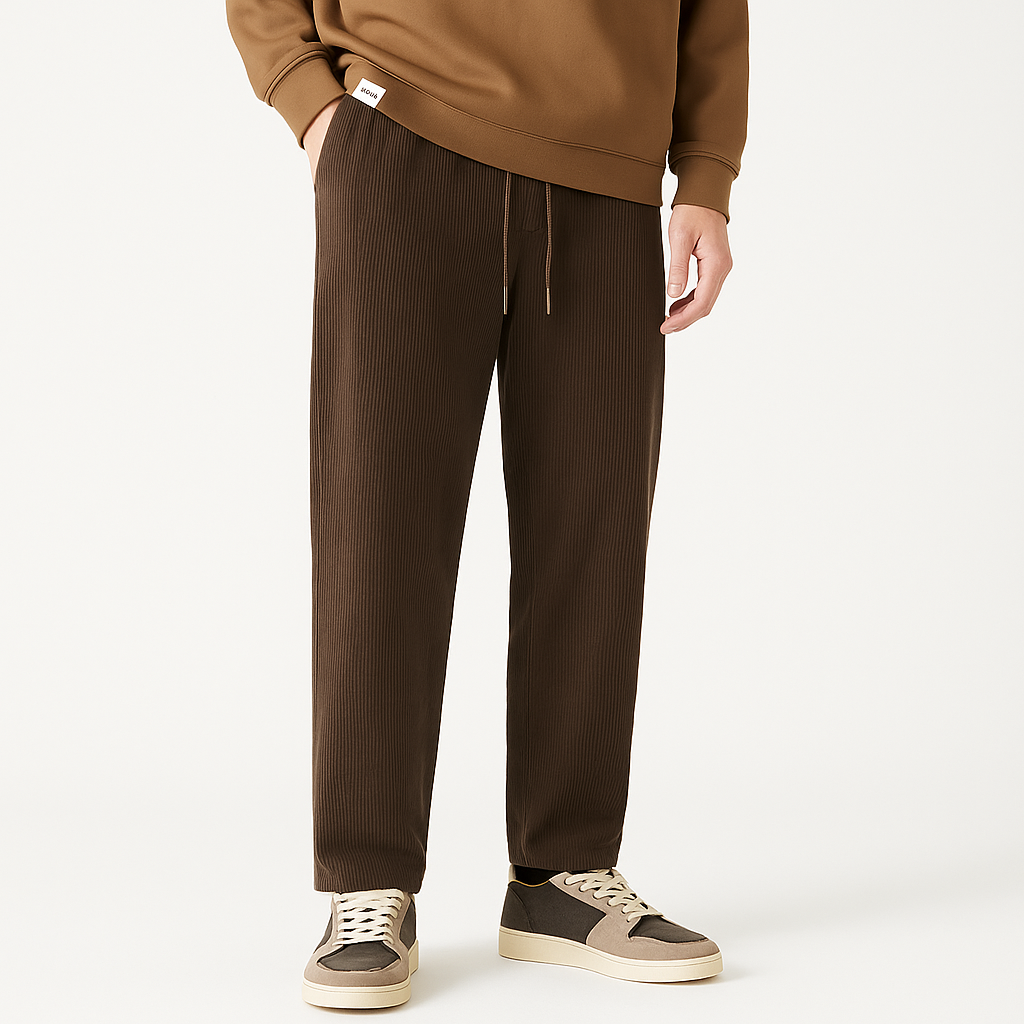 Mireve | Pantalon d'hiver en velours côtelé élastique pour homme